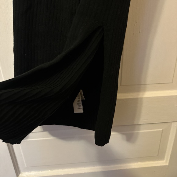Free People Black Ribbed Midi Skirt - Picture 2 of 4